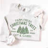 Farm Fresh Christmas Trees Crewneck Sweatshirt--Painted Lavender