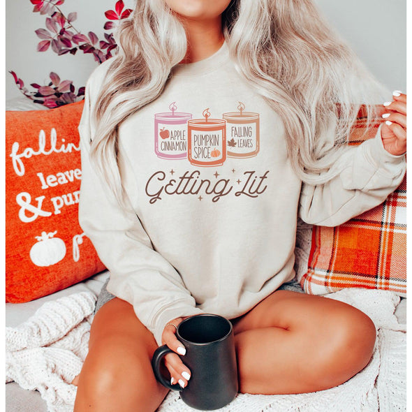 Getting Lit Crewneck Sweatshirt-Painted Lavender