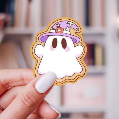 Ghost Cookie Sticker-Stickers-Painted Lavender