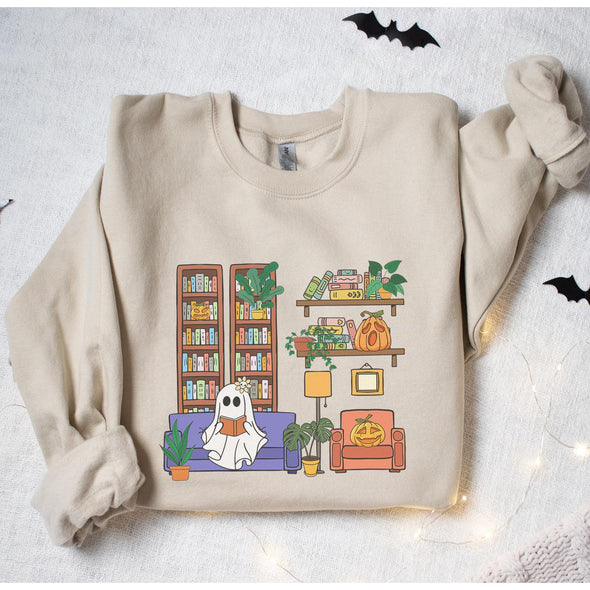 Ghost Reader Crewneck Sweatshirt-Painted Lavender