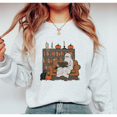 Reading Ghost Crewneck Sweatshirt-Painted Lavender