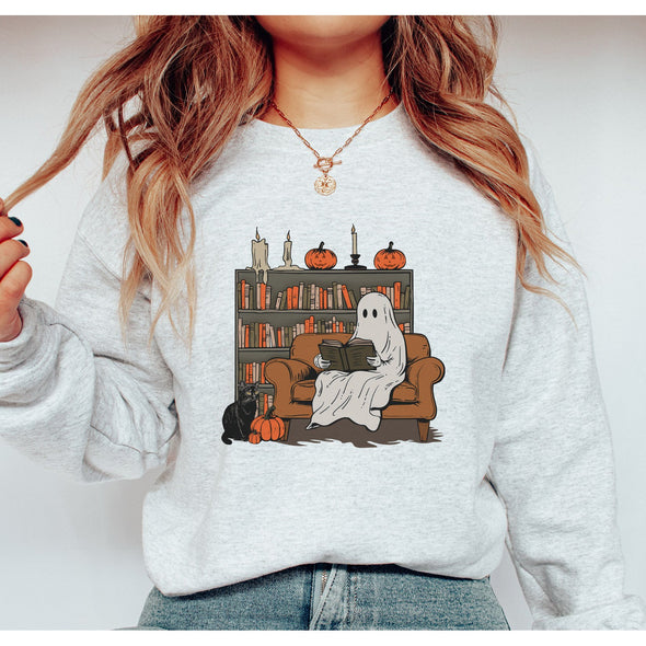 Reading Ghost Crewneck Sweatshirt-Painted Lavender