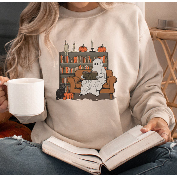 Reading Ghost Crewneck Sweatshirt-Painted Lavender