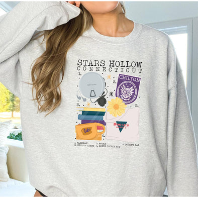Stars Hollow List Crewneck Sweatshirt - Gilmore Girls--Painted Lavender