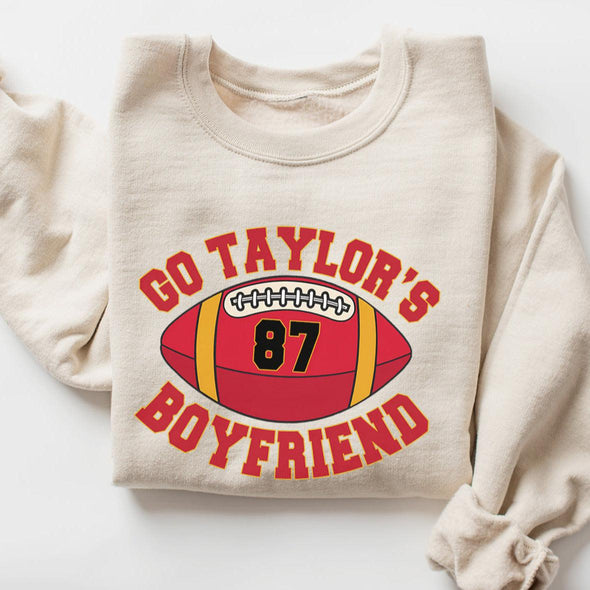 Go Taylor's Boyfriend Crewneck Sweatshirt--Painted Lavender