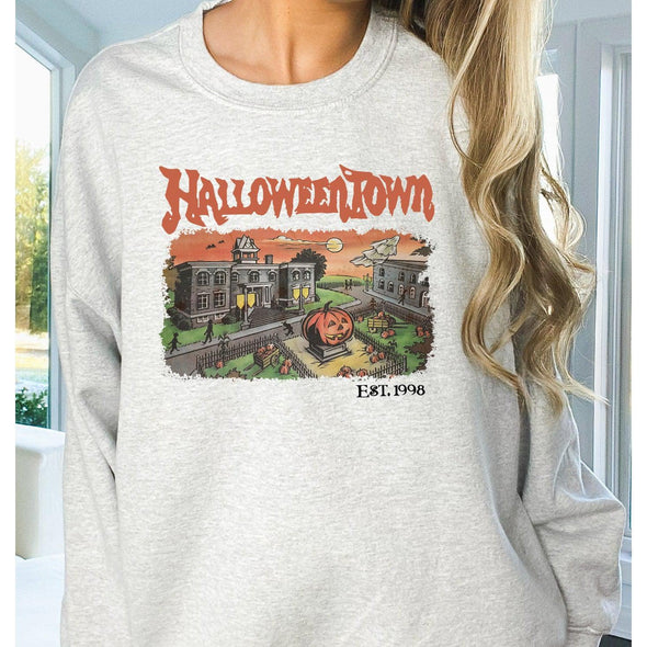 Halloweentown Vintage 90's Crewneck Sweatshirt-Painted Lavender