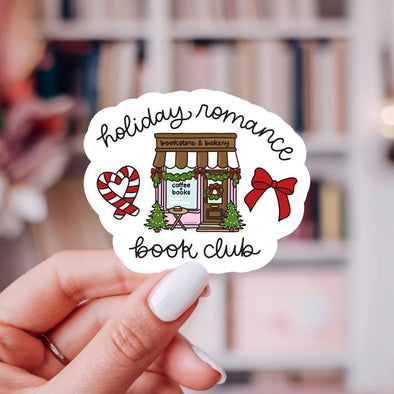 Holiday Romance Book Club Sticker-Stickers-Painted Lavender