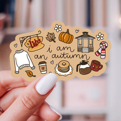 I Am An Autumn Gilmore Girls Sticker-Stickers-Painted Lavender