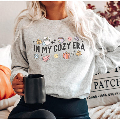 In My Cozy Era Crewneck Sweatshirt--Painted Lavender