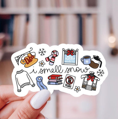 I Smell Snow Gilmore Girls Sticker-Stickers-Painted Lavender