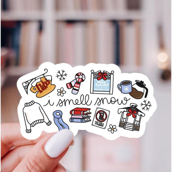 I Smell Snow Gilmore Girls Sticker-Stickers-Painted Lavender