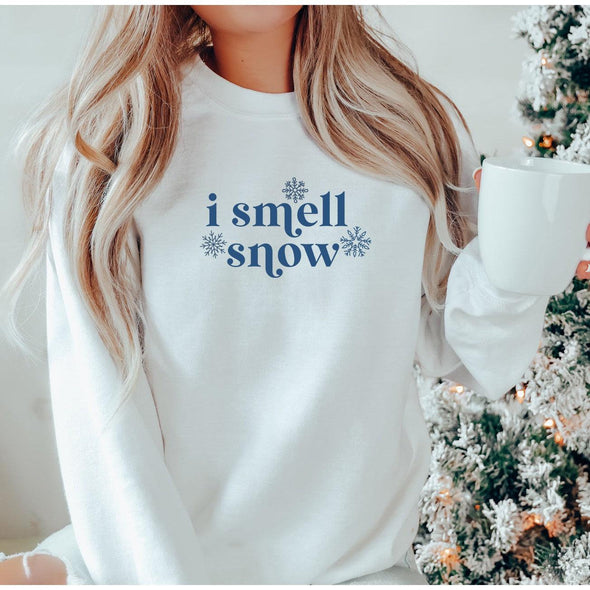 I Smell Snow Crewneck Sweatshirt--Painted Lavender