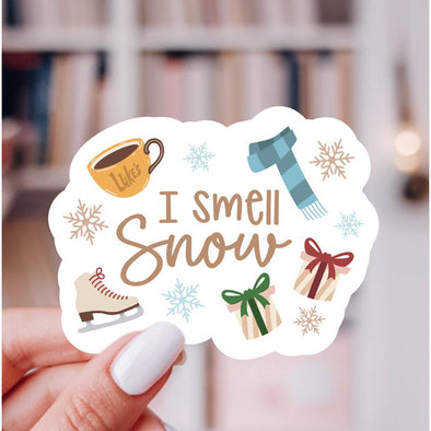 I Smell Snow Winter Gilmore Girls Sticker-Stickers-Painted Lavender