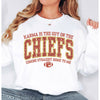 Karma Is The Guy On The Chiefs Crewneck Sweatshirt-Painted Lavender
