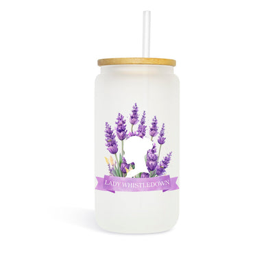Lady Whistledown Can Glass Cup-Painted Lavender