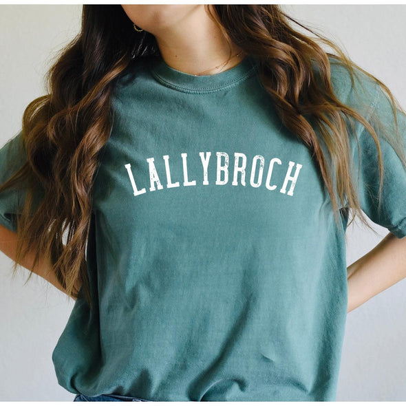 Lallybroch Varsity Oversized Tee--Painted Lavender