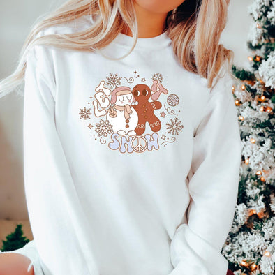 Let It Snow Crewneck Sweatshirt--Painted Lavender