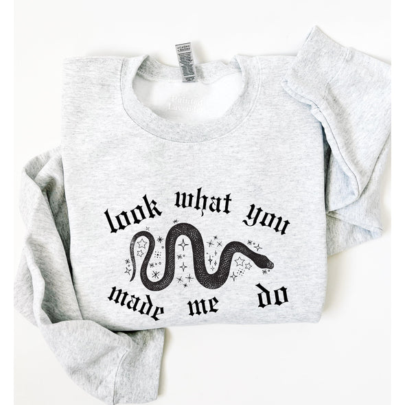 Look What You Made Me Do Crewneck Sweatshirt-Painted Lavender