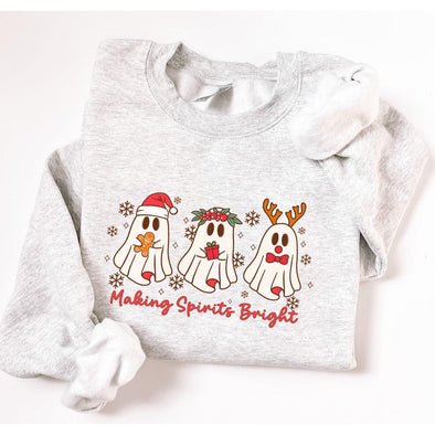 Making Spirits Bright Crewneck-Painted Lavender