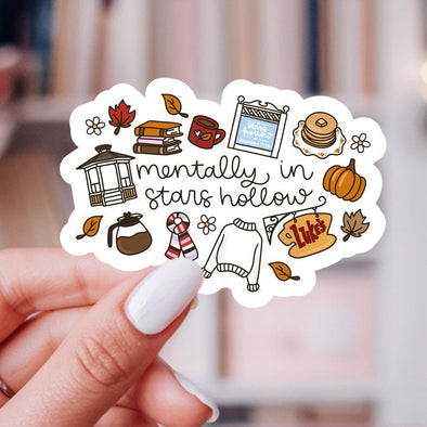 Mentally In Stars Hollow Sticker-Stickers-Painted Lavender