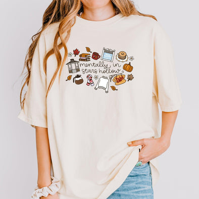 Mentally In Stars Hollow Gilmore Girls Tshirt-Painted Lavender