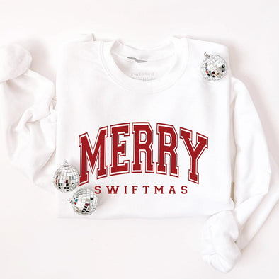 Merry Swiftmas Crewneck Sweatshirt--Painted Lavender