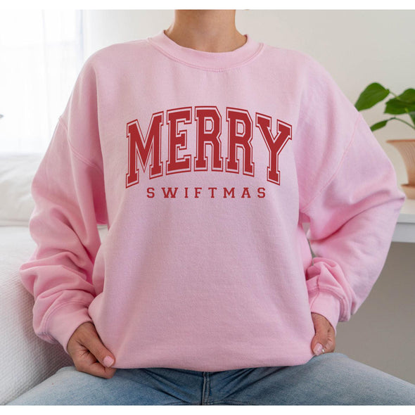 Merry Swiftmas Crewneck Sweatshirt--Painted Lavender