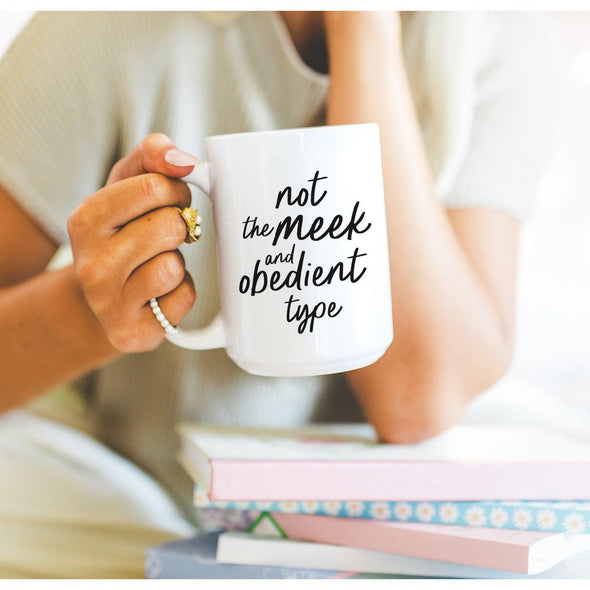 Not the Meek and Obedient Mug--Painted Lavender