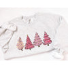 Pink Christmas Trees Crewneck Sweatshirt--Painted Lavender