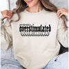 Probably Overstimulated Crewneck Sweatshirt-Painted Lavender