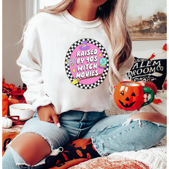 Raised by 90s Witch Movies Sweatshirt-Painted Lavender