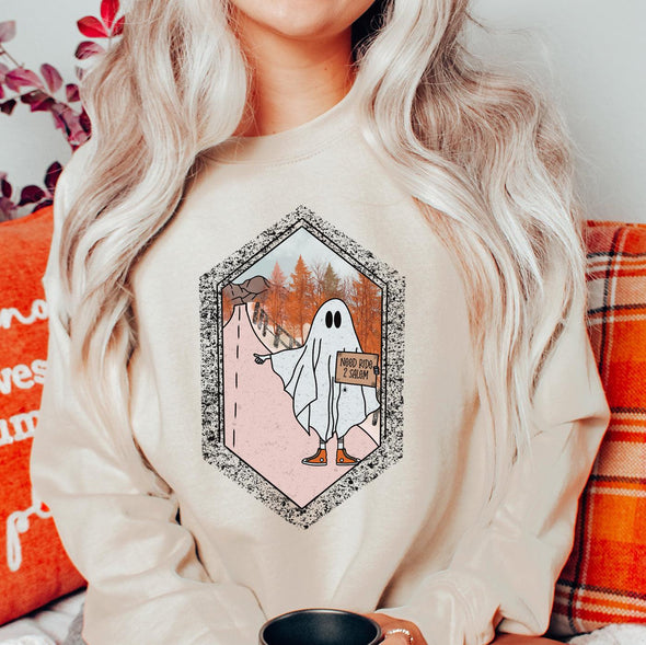Ride to Salem Crewneck Sweatshirt-Painted Lavender