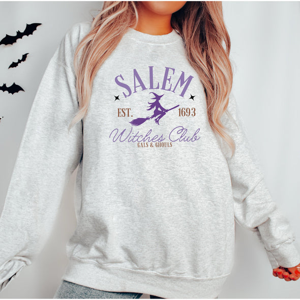 Salem Witches Club Sweatshirt-Painted Lavender