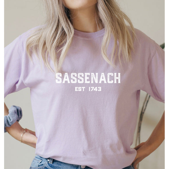Sassencah Collegiate Oversized Tshirt-Painted Lavender