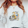 Serotonin Booster Cats Crewneck Sweatshirt-Painted Lavender