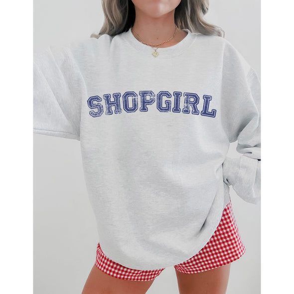 Shopgirl Varsity You've Got Mail Crewneck Sweatshirt-Painted Lavender