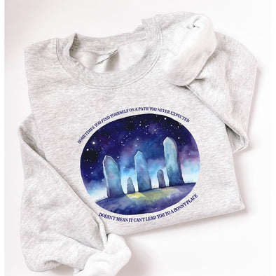 Sometimes You Find Yourself On A Path You Never Expected Crewneck-Painted Lavender