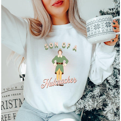 Son Of A Nutcracker Buddy Crewneck Sweatshirt--Painted Lavender