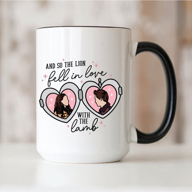 So The Lion Fell In Love With The Lamb Heart Locket Mug