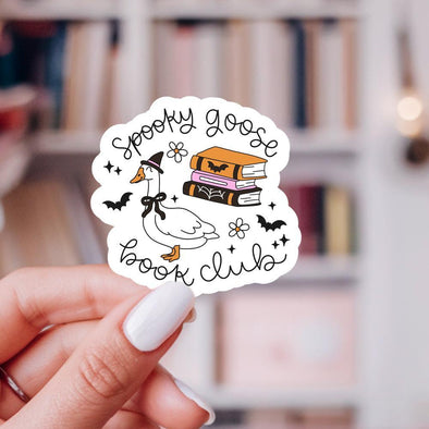 Spooky Goose Book Club-Stickers-Painted Lavender