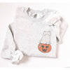 Pumpkin Cat Crewneck Sweatshirt-Painted Lavender