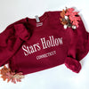 Stars Hollow Crewneck Sweatshirt-S-Garnet-Painted Lavender
