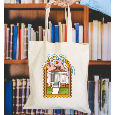 Stars Hollow Gazebo Tote Bag-Painted Lavender