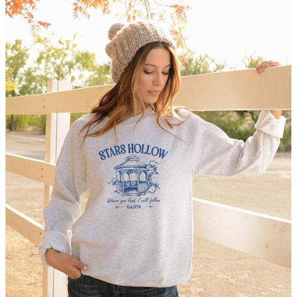 Stars Hollow Where You Lead I Will Follow Crewneck-Painted Lavender