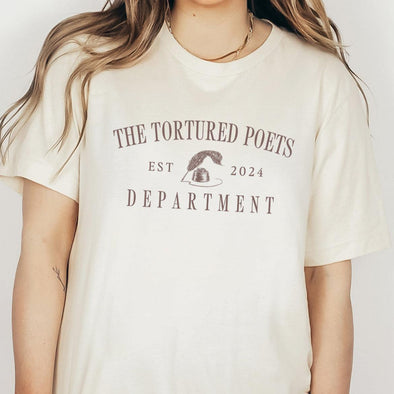Tortured Poets Tshirt - Neutral--Painted Lavender