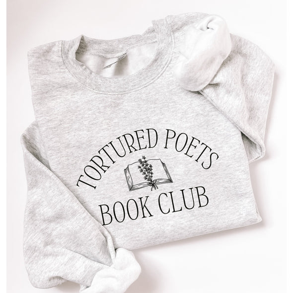 Tortured Poet's Book Club Crewneck-Painted Lavender