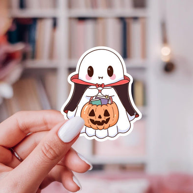 Vampire Ghost Sticker-Stickers-Painted Lavender