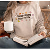 Where You Lead I Will Follow Gilmore Girls Crewneck Sweatshirt-Painted Lavender