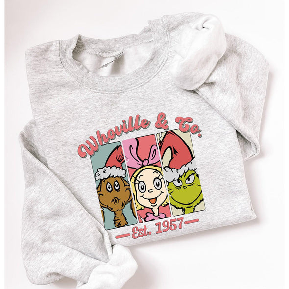 Whoville and Co Crewneck Sweatshirt-Painted Lavender