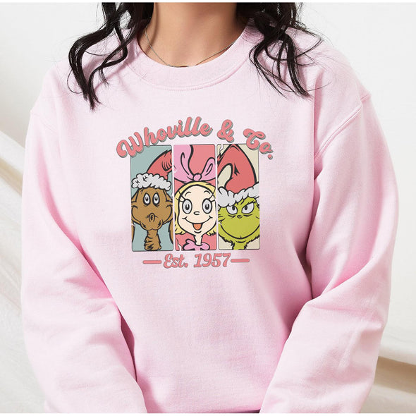 Whoville and Co Crewneck Sweatshirt-Painted Lavender